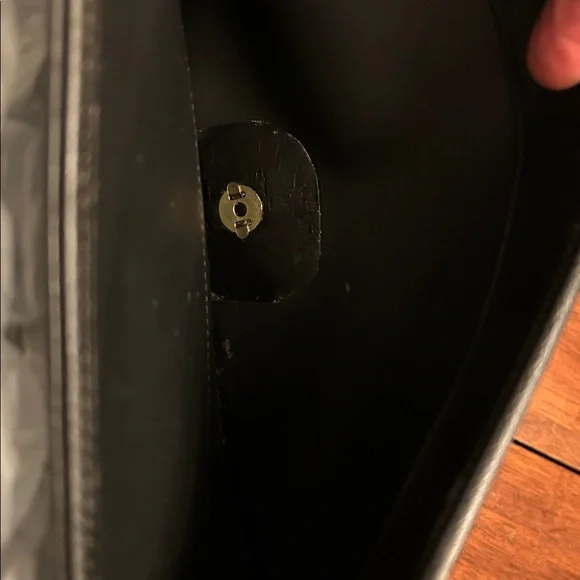 Dior Black Grain Leather Chain Crossbody Shoulder Bag - Picture 11 of 13